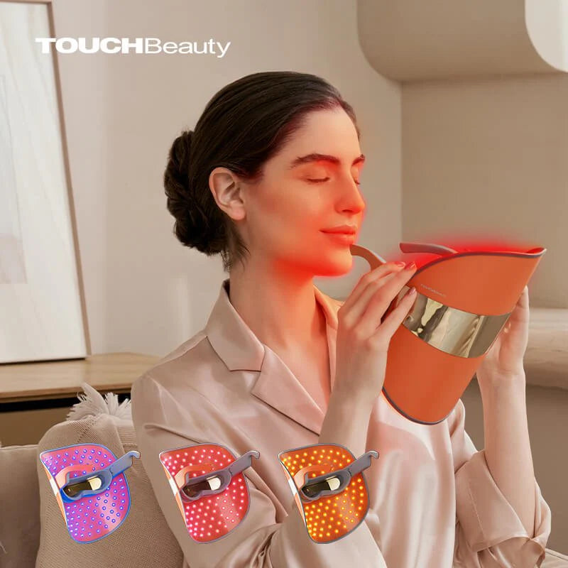 TOUCHBeauty LED arcmaszk prémium csomagolás — kozmetikus szintű otthoni eszköz